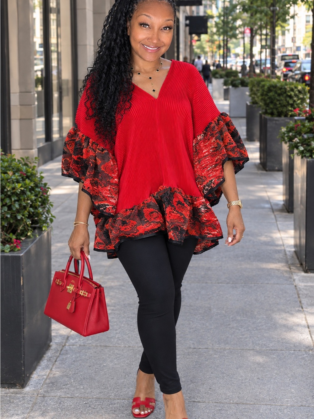 The Holiday Kaftan Shirt Dress